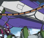 holland saving the gekko from being rammed in a kamikaze attack